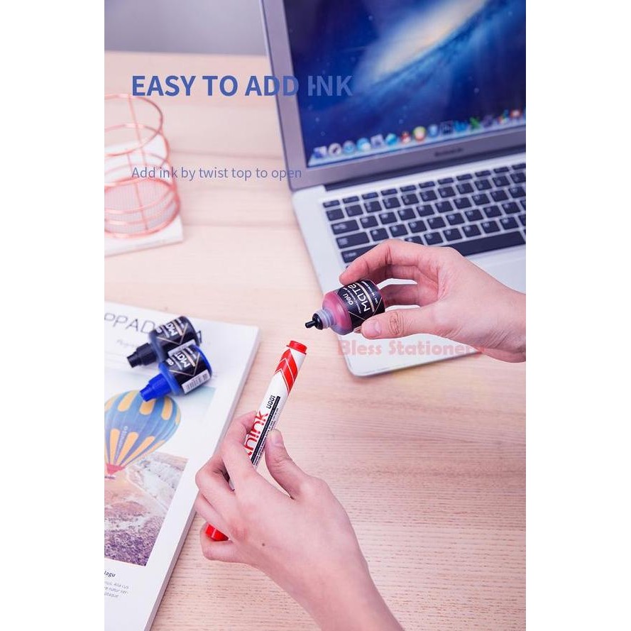 

Deli Isi Tinta Spidol Permanen / Permanent Marker Ink Refill (Es632)