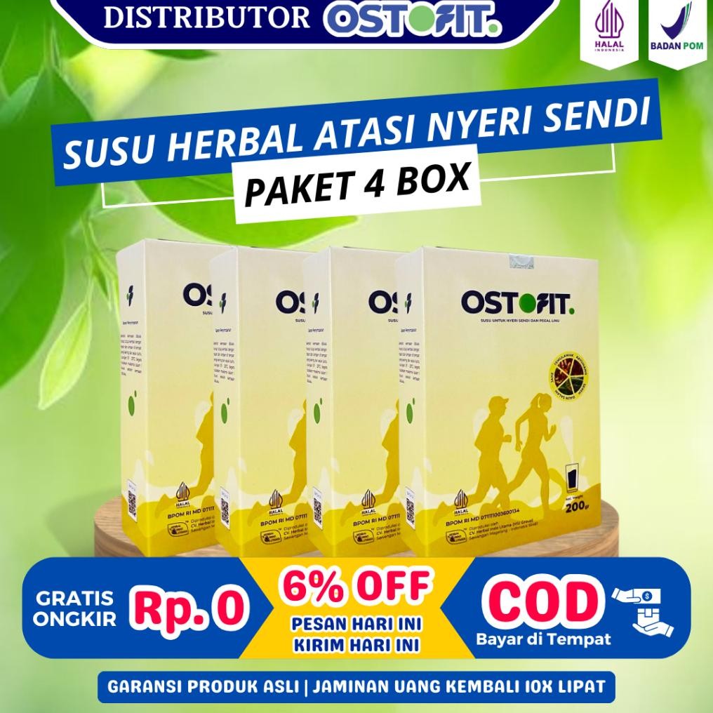 

OSTOFIT - Paket 4 Box Susu Murni Herbal Terapi Penyembuhan Nyeri Sendi dan Asam Urat Nugi