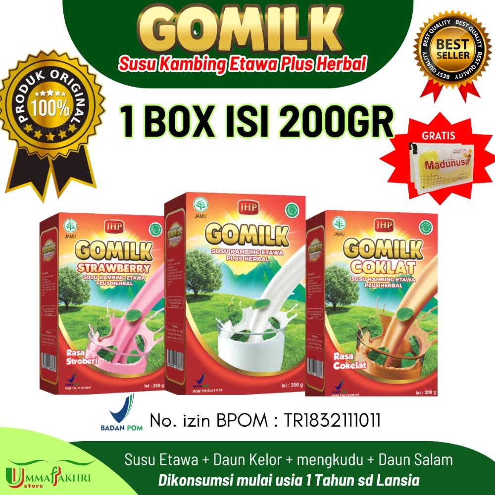 

Gomilk Susu Kambing Etawa Plus Herbal Daun Kelor, Mengkudu, dan Daun Salam Nugi