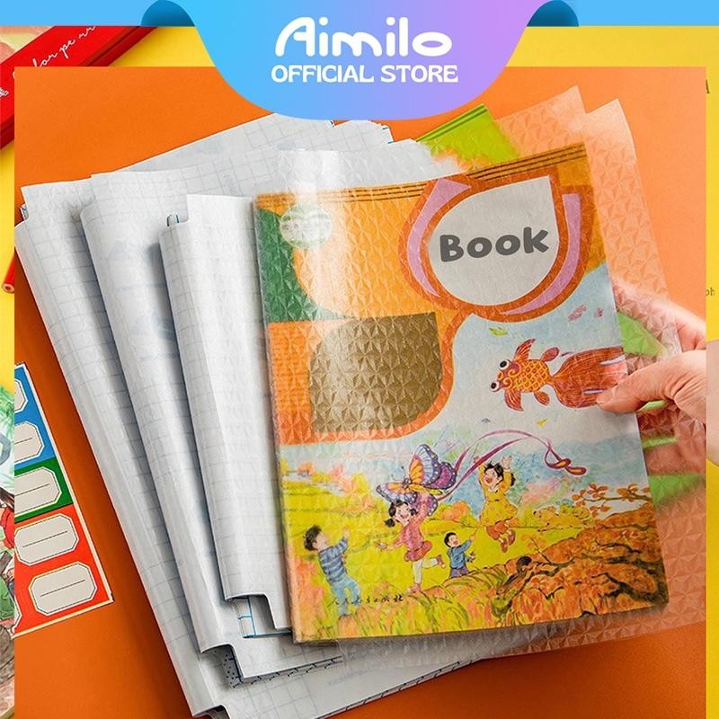 

[Ready] Aimilo Sampul Buku Plastik Pvc Tahan Air Sampul Plastik Lks Film Pelindung Buku Tulis 10 Lembar