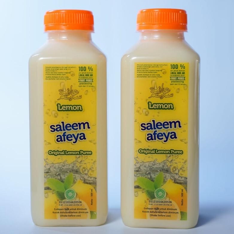 

TERLARIS 2 BOTOL 500ml LEMON SALEEM AFEYA/ SARI LEMON UNTUK DIET DAN KESEHATAN Nugi