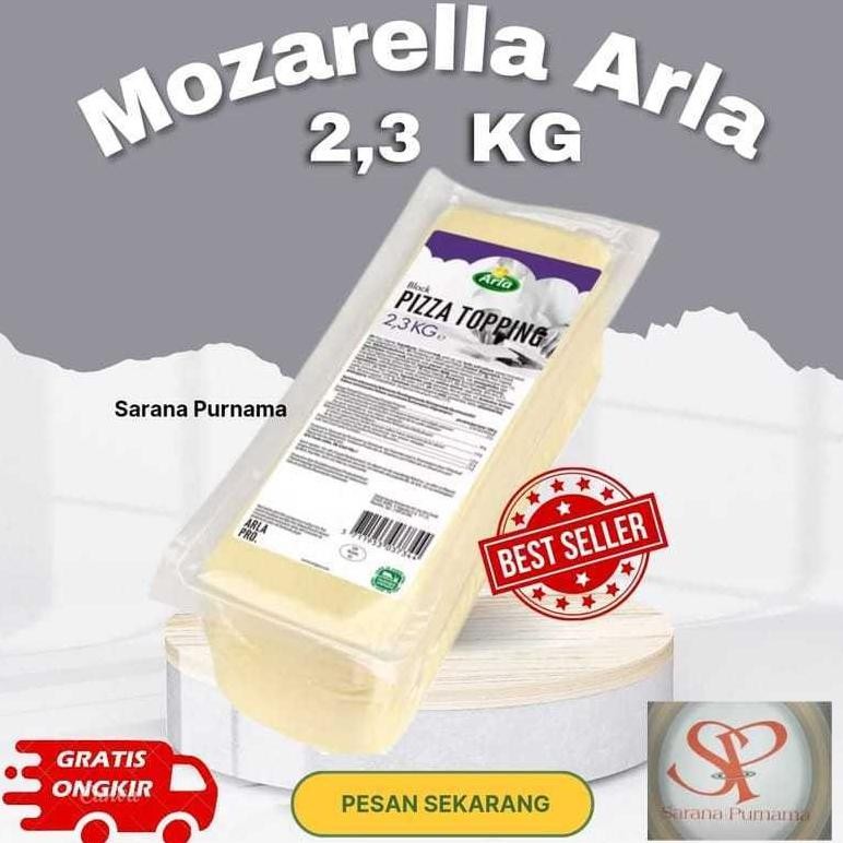 

Keju Mozarella Arla 2.3 Kg Keju Lumer Mulur Pizza Topping Cheese Mozarella Nugi