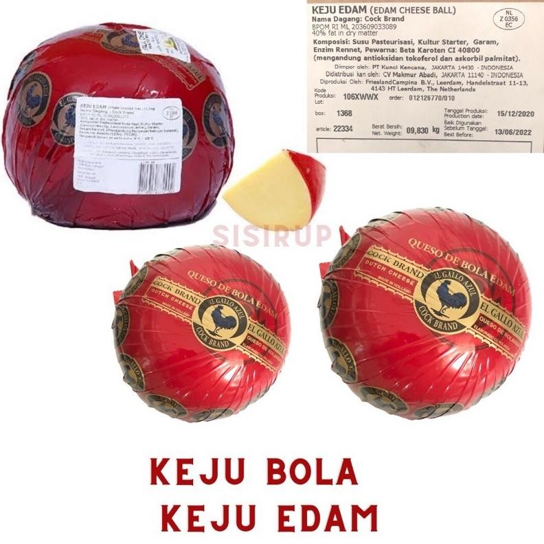 

200 gr Keju EDAM 200 gr / Keju Bola Ayam Emas / Cock Brand Nugi