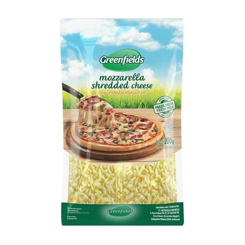 

Greenfields Mozarella Shreded Cheese |Keju Parut Greenfield 200 g Nugi