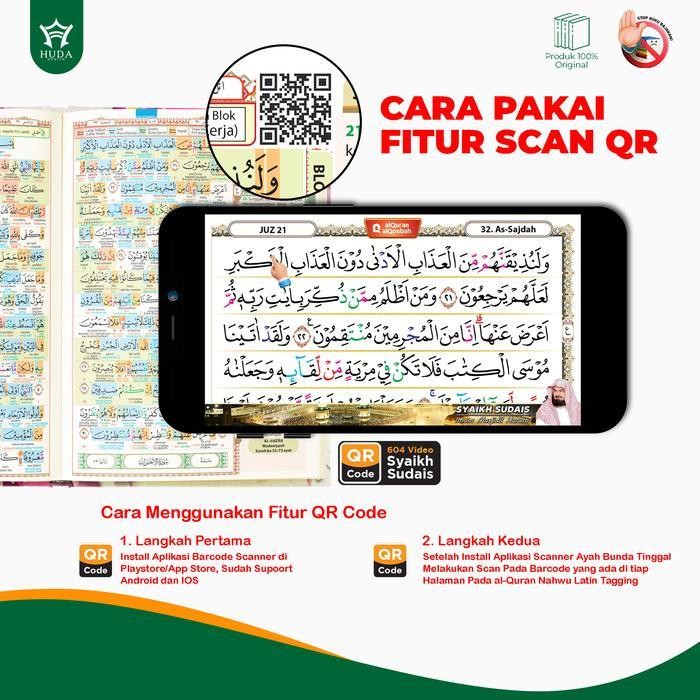 Kp [Ready] Al-Quran Tajwid Nahwu Latin Terjemah Perhuruf Perkata A4 Besar
