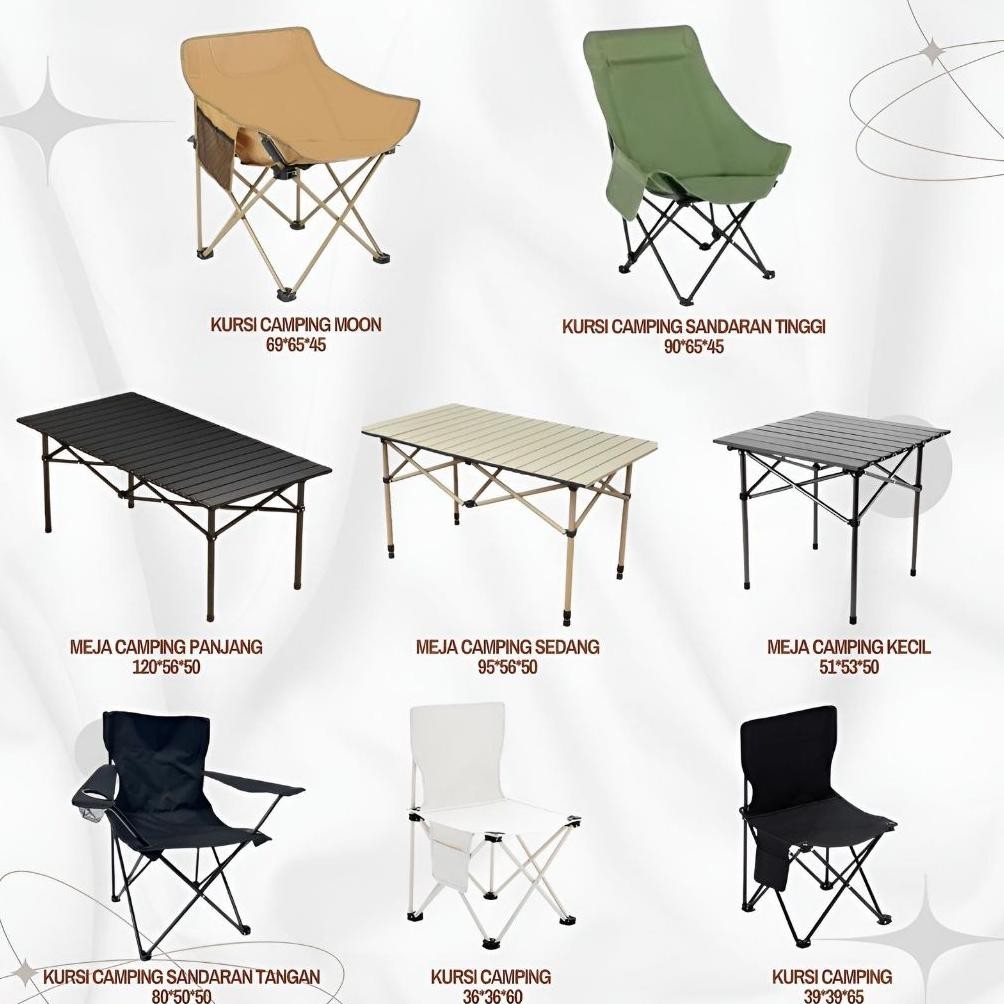 Terlaris Kursi Camping Kursi Kemah Kursi Gunung Kursi Lipat Kursi Kain Meja Lipat Meja Camping Meja 