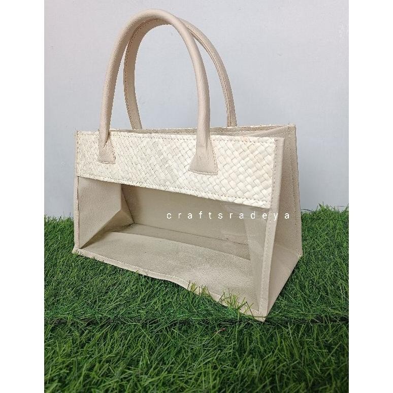 

Tas Mika 301218 Anyaman / Tas hampers toples jar biggy /parcel souvenir Hajatan Pesta Premium Nugi