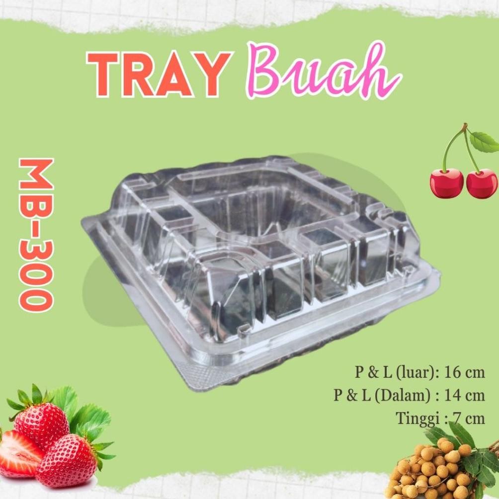 Mika Buah Strawberry 500 Gr Isi 25 Pcs | Mika Buah MB 300 Nugi