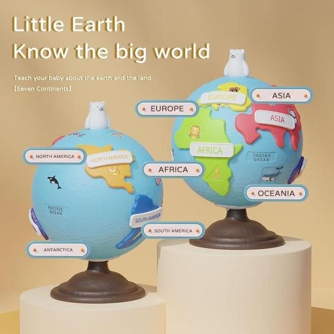 Premium Mainan Puzzle Globe Puzzle Bola Dunia Untuk Edukasi Puzzle