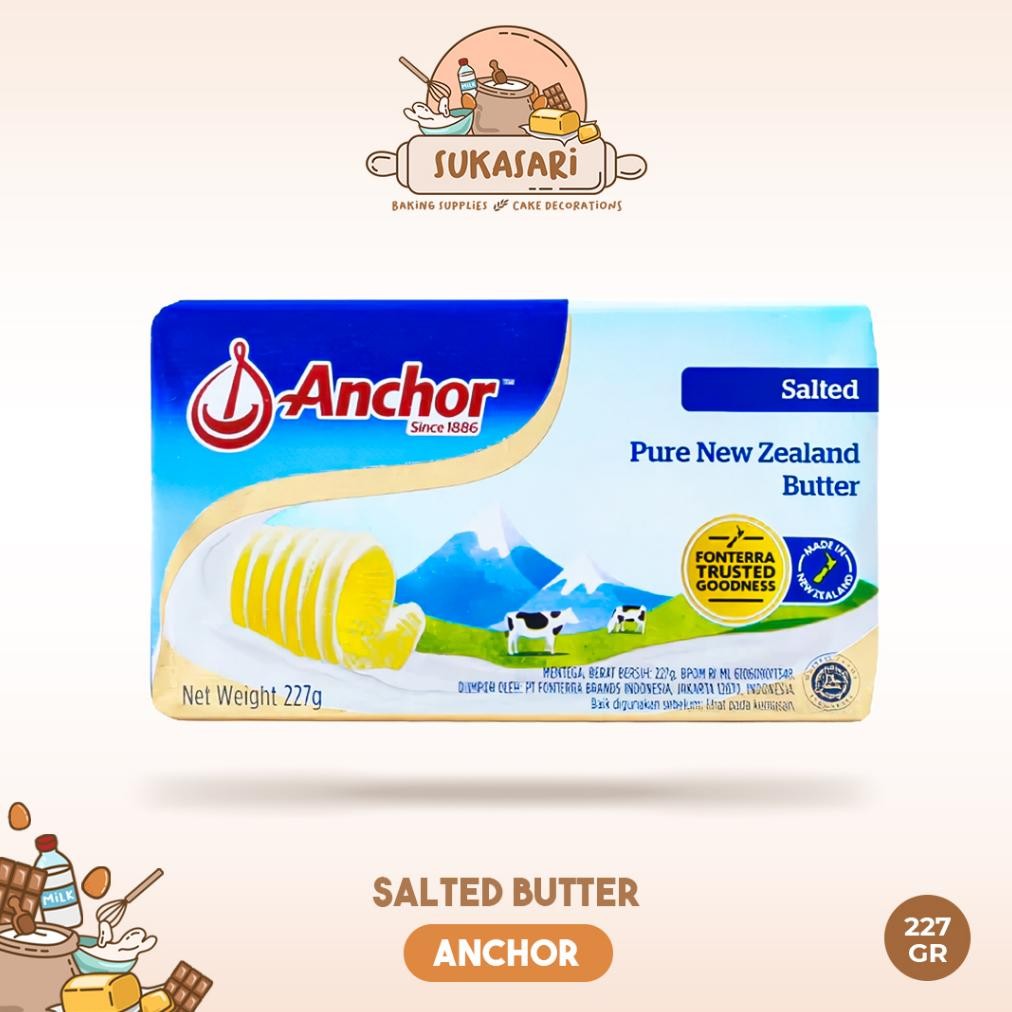 

Sukasari - Anchor Salted Butter 200gr / Mentega Asin Anchor / Salted Butter Anchor / Sameday Instant Nugi