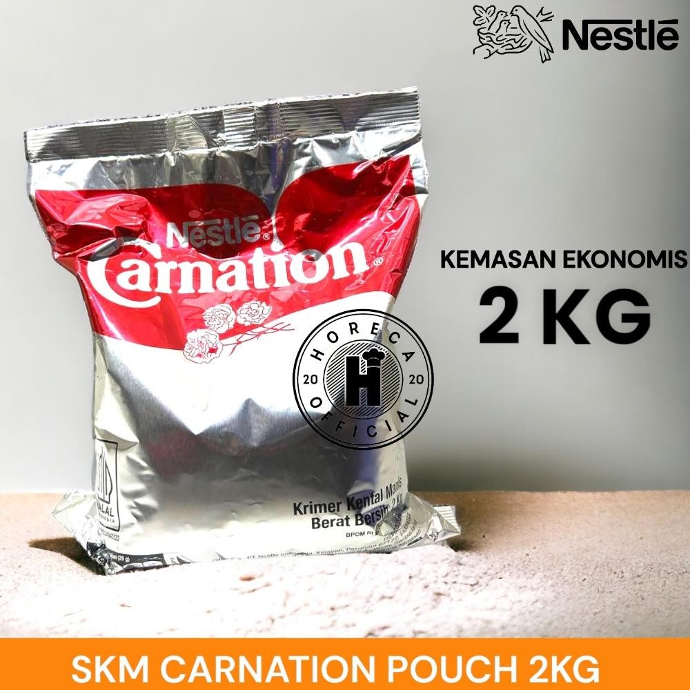 

CONDENSED MILK CARNATION POUCH 2KG/SUSU KENTAL MANIS CARNATION 2KG Nugi