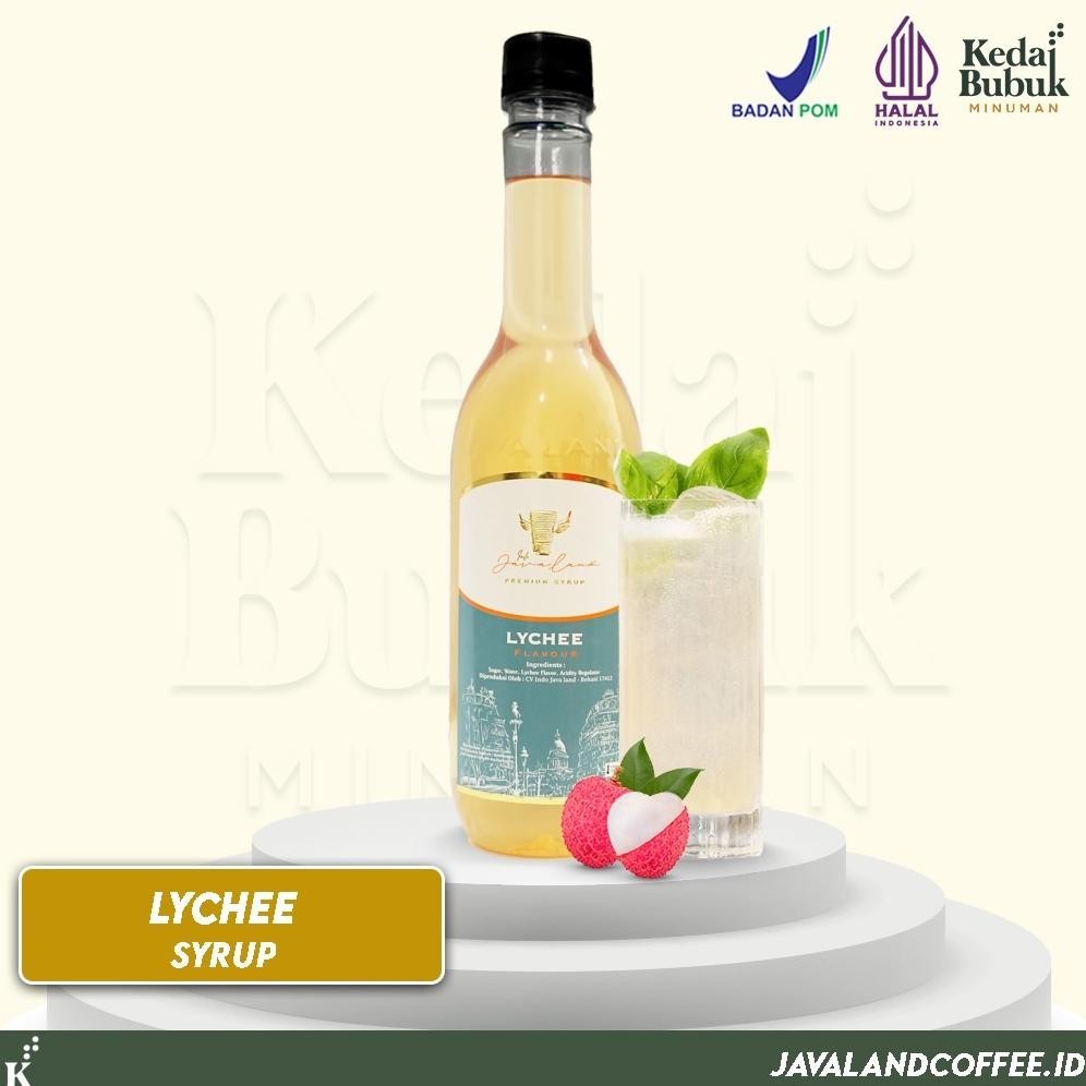 

Javaland Syrup / Sirup Rasa Lychee / Leci 620ml - Premium | Sirup Campuran Minuman | Syrup Nugi