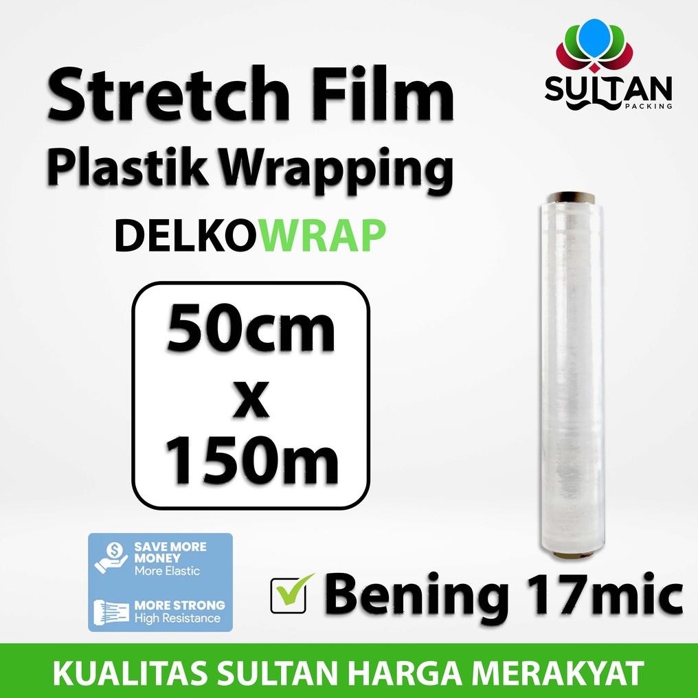 

Plastik Wrapping Stretch Film 50cm x 150m DELKOWRAP BENING SATUAN Nugi