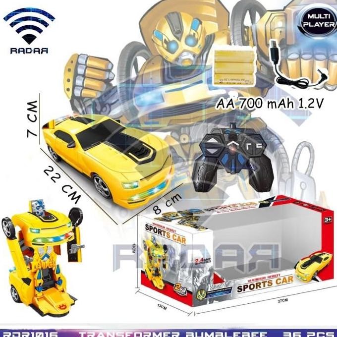 MOBIL REMOTE CONTROL RC BUMBLEBEE ROBOT TRANSFORMERS MAINAN - RDR1016