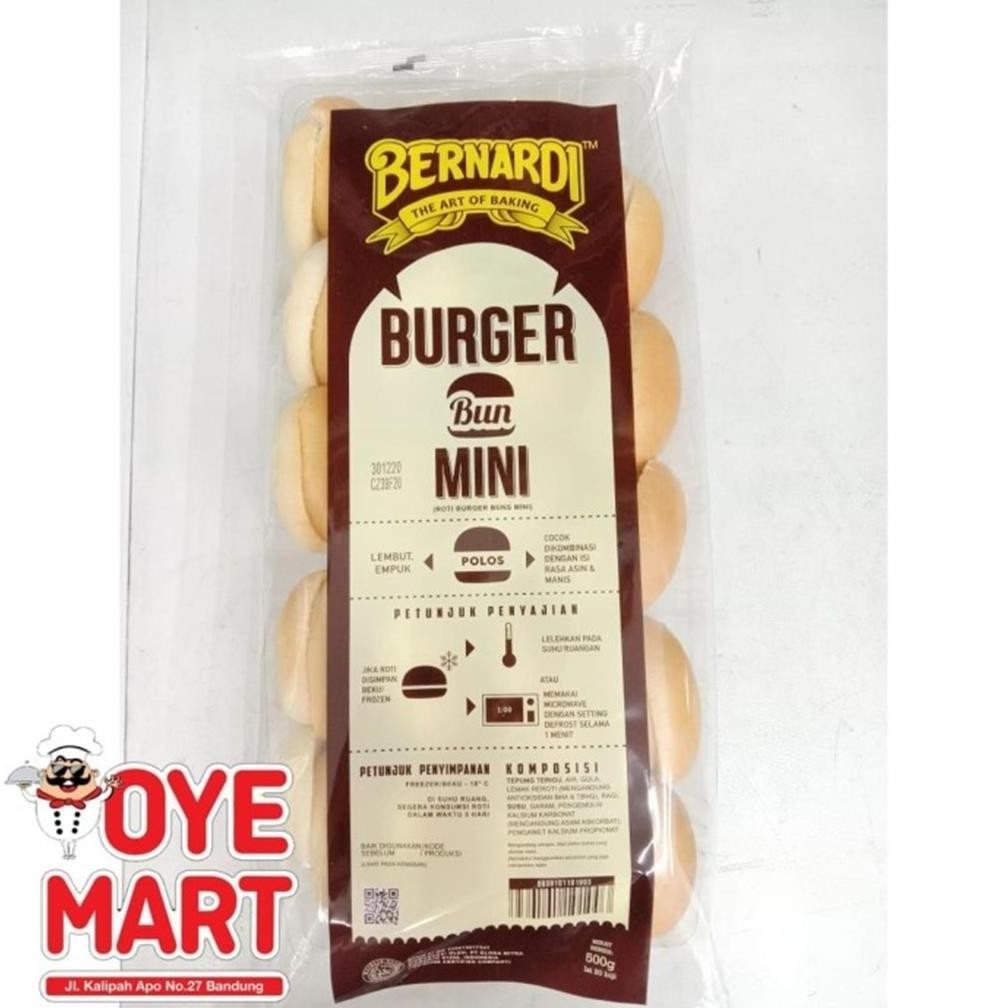 

BERNARDI BUNS MINI ISI 20 / roti burger mini Nugi