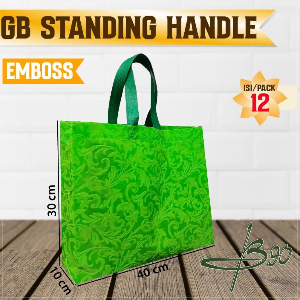 

Tas Kain Goodie Bag Embos 40x30 Tas Spunbond Tas Souvenir 12pcs Nugi