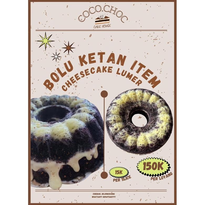 

Bolu Ketan Item Cheese Nugi