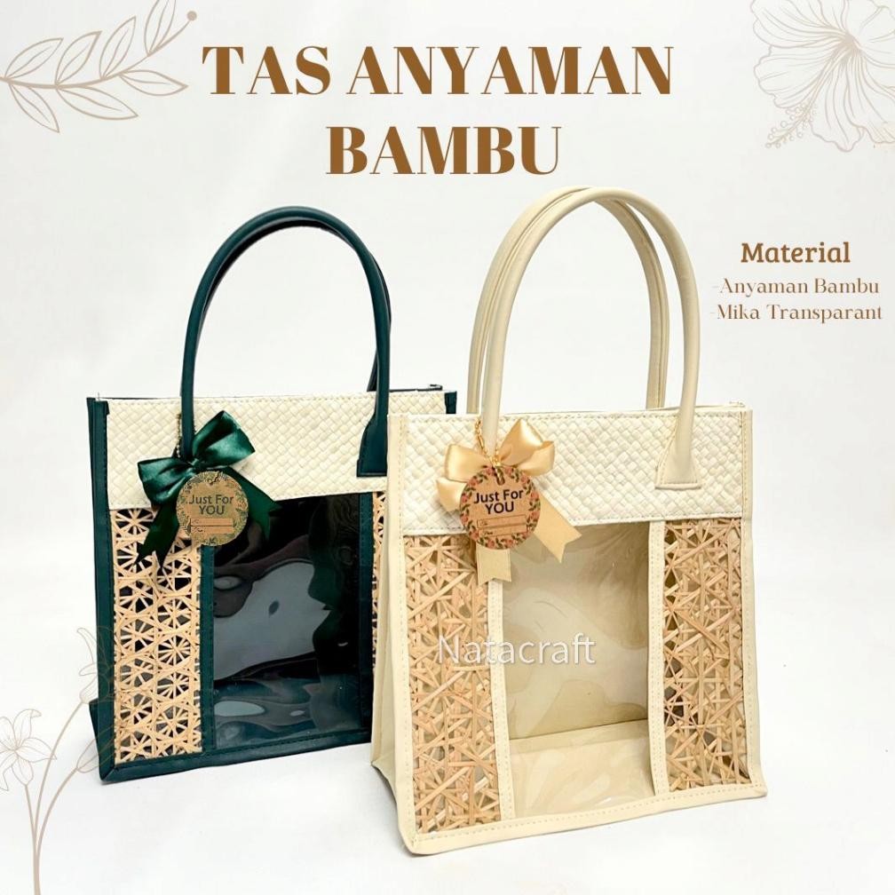

Natacraft-Handbag Hampers Anyaman Free Pita Bungkus Kemasan Tas Kado Tas Souvenir Nugi
