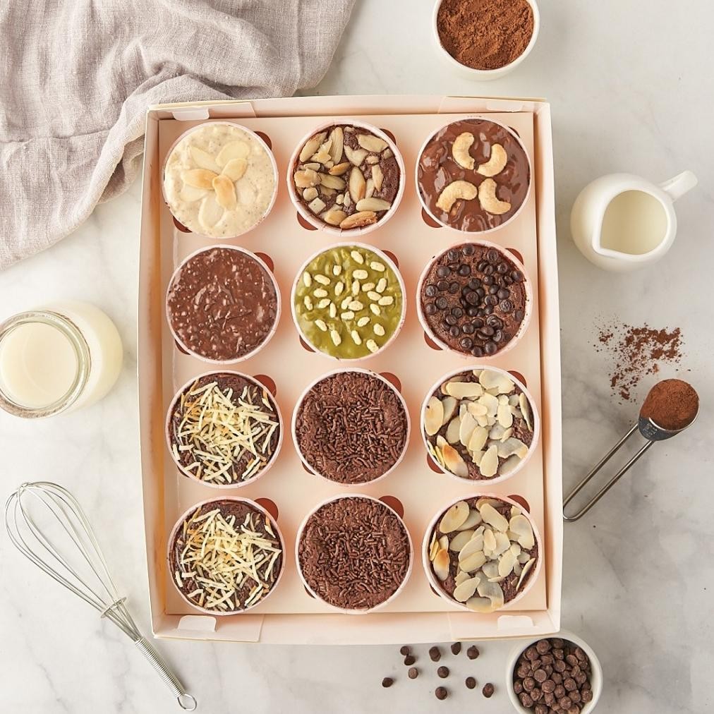 

BROWNIES CUP 1 LUSIN (SESUAI FOTO - KHUSUS INSTAN) | Mbun Brownies Panggang | Brownies Melted | Fudgy Brownies | Coklat | Keju | Makanan Ringan Nugi