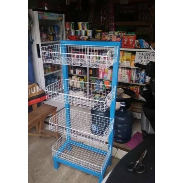Terlaris Rak Keranjang Besi Ciki Snack Warung Area Jakarta Bisa Cod & Free Ongkir