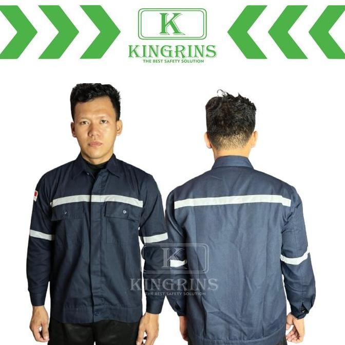 Baju kerja / Wearpack atasan / Baju seragam safety / Wearpack atasan KINGRINS lengkap dengan logo k3