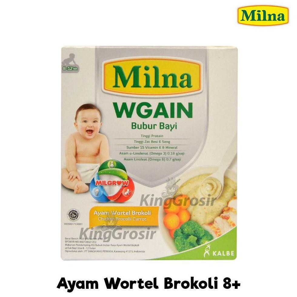 Flash Sale Milna Wgain 6+ 8+ / Bubur Bayi 6-12 Bulan / Bubur Bayi 8-12 Bulan .,