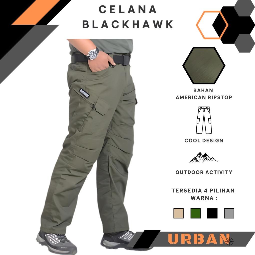 Celana Cargo Tactical Panjang Premium Original Cargo Pants Pria Blackhawk