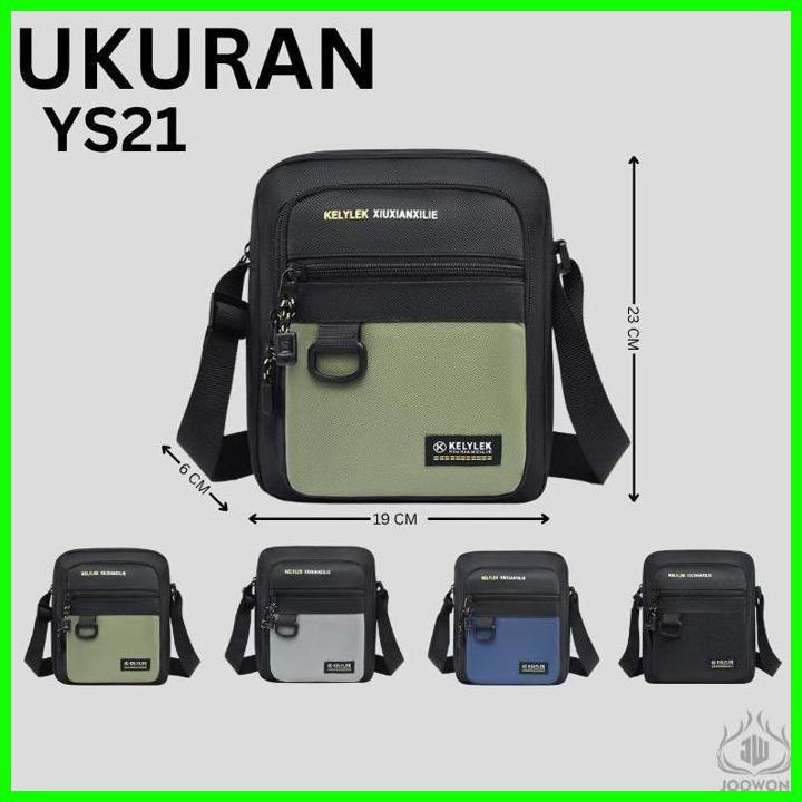 Original Tas Selempang Pria Terbaru / Slingbag Pria Canvas Oxford Trendy Kekinian - Ys21