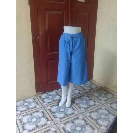 Terbaik Kulot Jeans 7/8 Kulot Jeans 3/4 Celana Kulot Jeans Wanita Jumbo XXL dan standar XL Celana pe