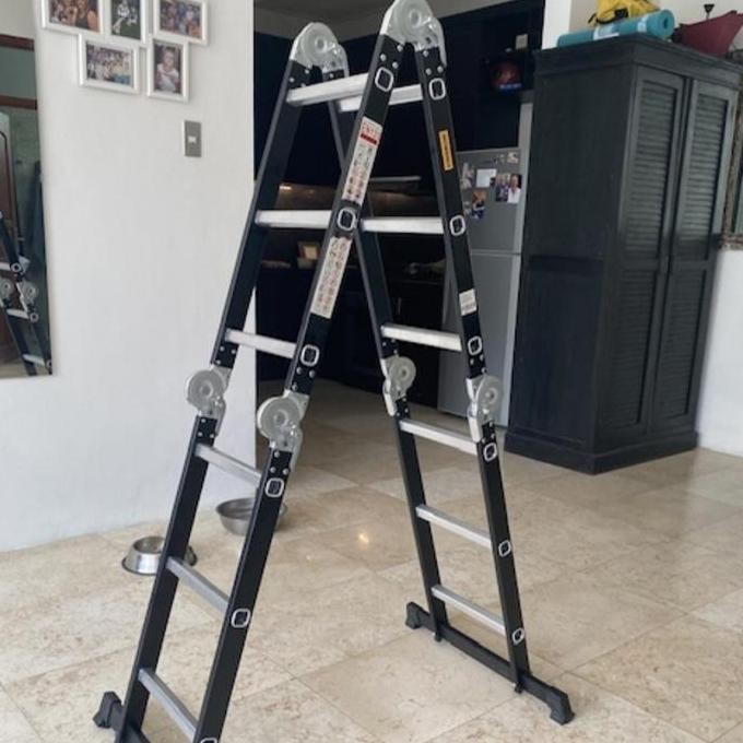 Krisbow tangga lipat multifungsi aluminium steel 3.3 meter