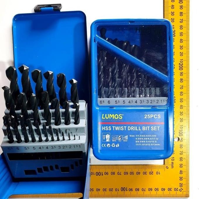 Mata Bor Besi Set 1 - 13 mm / 25 pcs HSS Lumos Nachi Toho