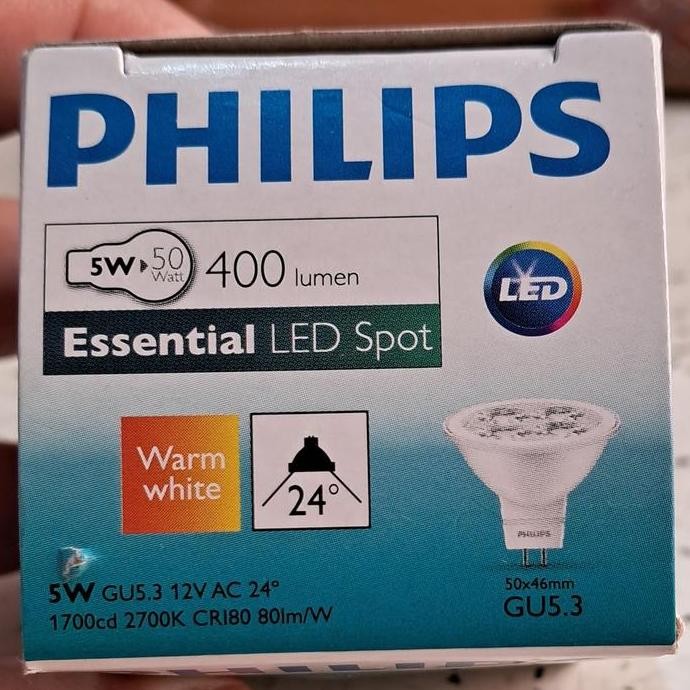 Lampu LED spot philips 12v dc ac 5w essential lv