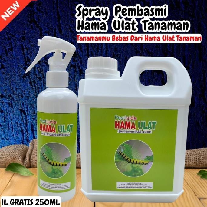 PESTISIDA Spray Pembasmi Hama Ulat Tanaman | Ulat Bulu | 1 LITER+250ML