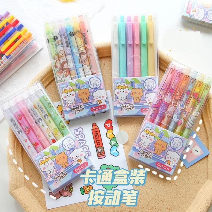 

Hot Sale Cod 1 Set 6Pcs Pulpen Gel Mekanik 0.5Mm / Ballpoint Mekanik Berbagai Macam Motif Lg Hot Sale