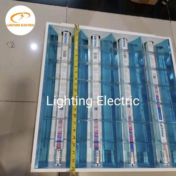 Kap lampu Rm 4x18 Konde akustik set komplit tl led 8W Philips