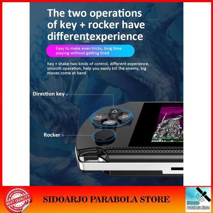 Baru Gameboy X6 Retro Console 4.3" 8GB - PSP P2P Handheld Game Player Classic