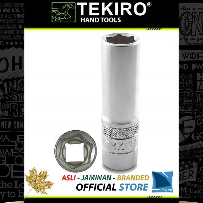 Kunci Sok 18 mm PANJANG Stang 1/2" inch 6 PT Deep Wall Sock TEKIRO