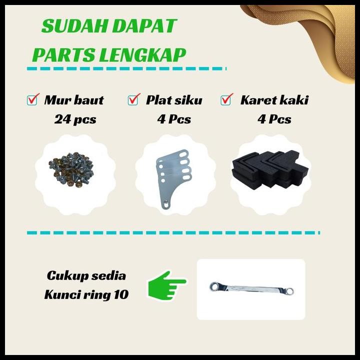 Terlaris Fadiajaya Meja Rak Sepatu Susun Besi Siku Lubang Display Kompor Gas 2 Tungku Dispenser Tv M