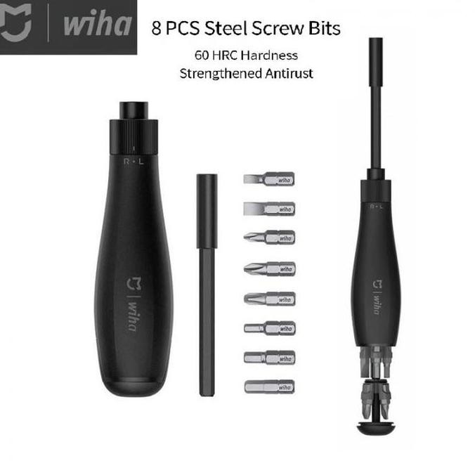 WIHA JLL5D01XH 8-in-1 Ratchet Screwdriver - Set Obeng Praktis