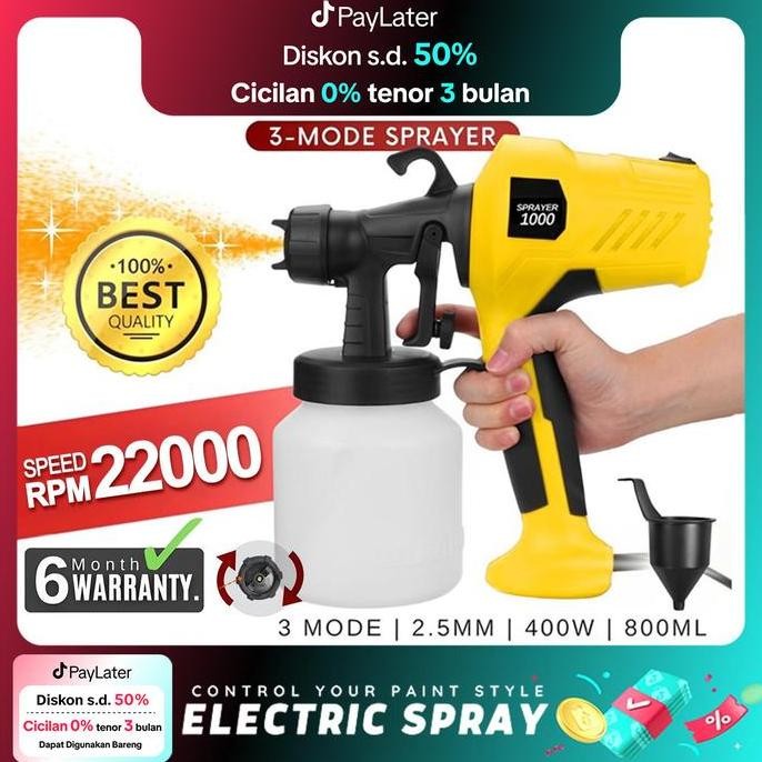 Original Semprotan Cat Listrik 400W 800ML | Alat Cat Listrik Paint Sprayer Elektrik