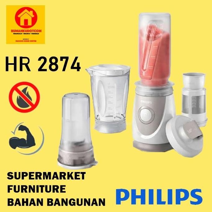 BLENDER PORTABLE PHILIPS - BLENDER MINI PHILIPS - HR 2874 - PHILIPS Terlaris