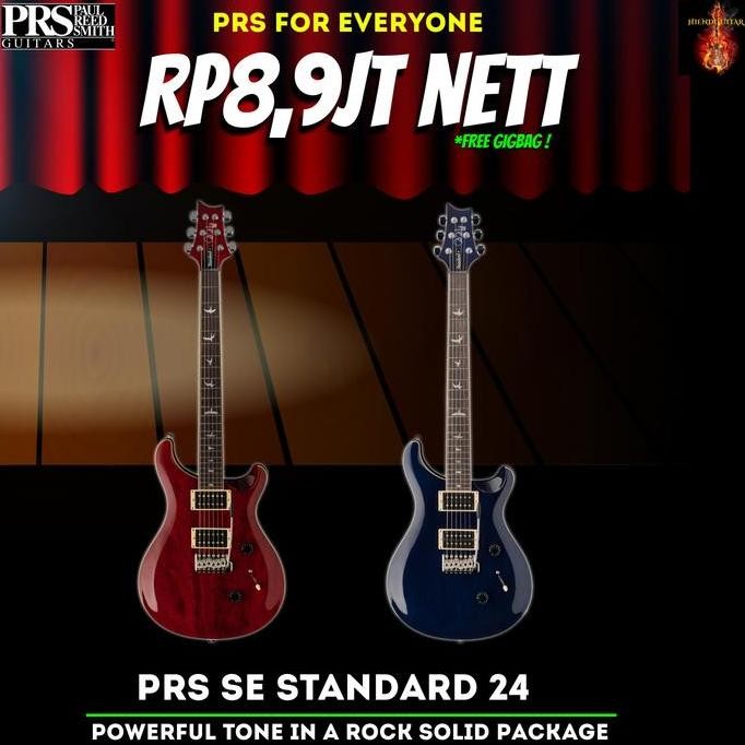 PRS SE STANDARD 24 NEW CARVED TOP ELECTRIC GUITAR ORIGINAL DAN TERPERCAYA