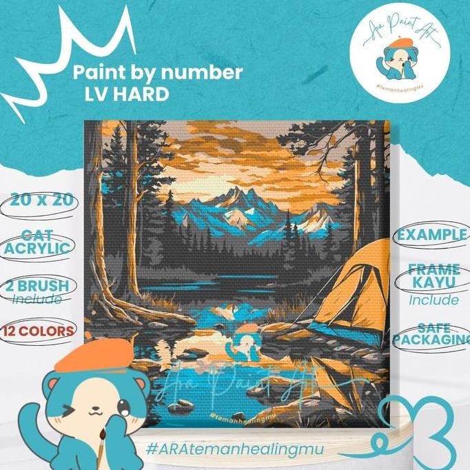 

FOREST SERIES Paint by numbers kit I Painting I Painting by number I Kado Wisuda I Kado unik I Kanvas Lukis alat melukis