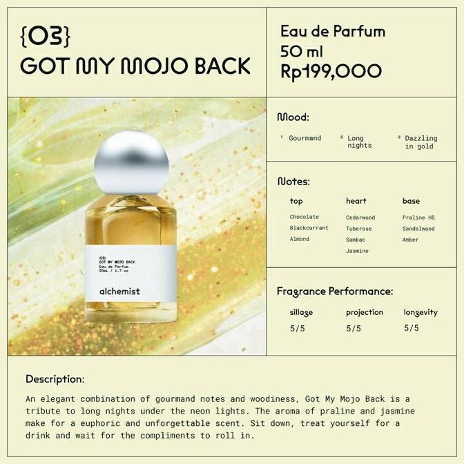 alchemist fragrance got my mojo back / powder room EDP