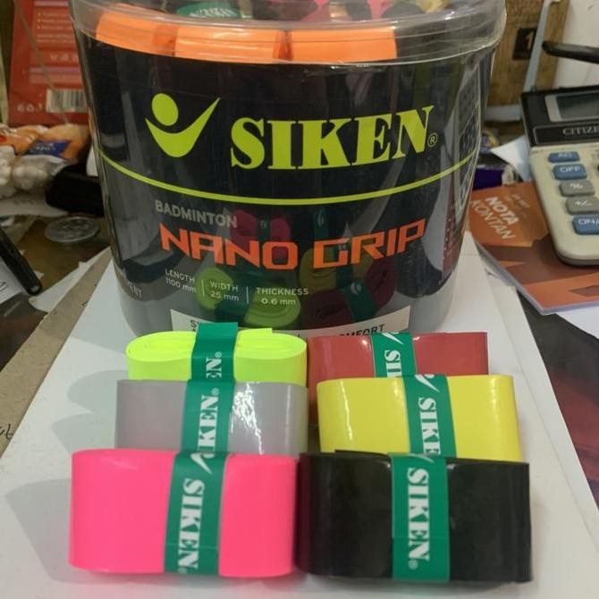 Grip Karet Badminton Tipis Siken Nano Grip ( 50 Pcs) 1 Toples Original