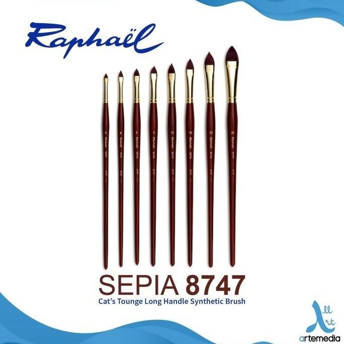 

Terlaris Kuas Lukis Raphael 8747 Cat Tongue Sepia Acryl Synthetic Brush Lh Ready Stok