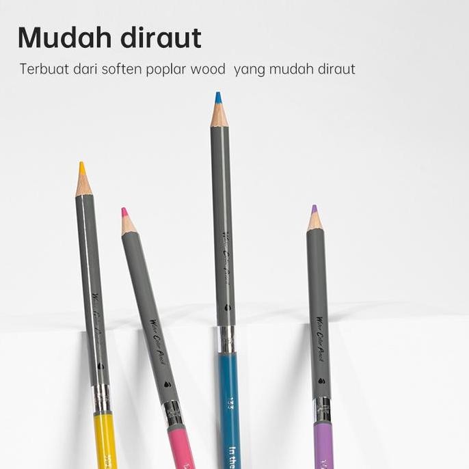 

Terlaris Nusign Watercolor Pencil / Pensil Warna 48 72 Warna Gratis Kuas Cat Mewarnai Ready Stok