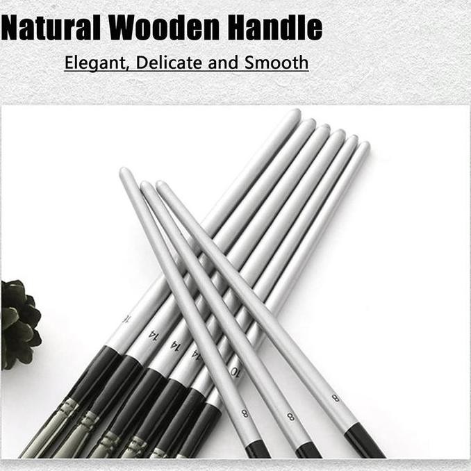 

Terlaris Weseekart Set Kuas Lukis Cat Air Minyak Nylon Paint Brush 24 Pcs - Msa-214 Alat Kayu Lukisan Multifungsi Stationery Ready Stok