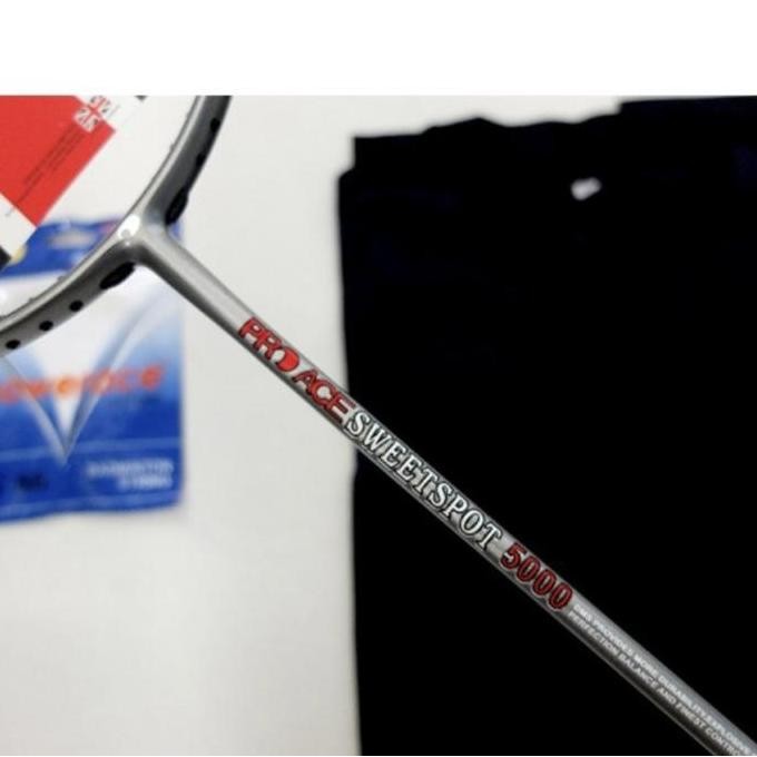 Raket Badminton Pro Ace Sweetspot 5000/ Ss 5000 Komplit +Tas Original