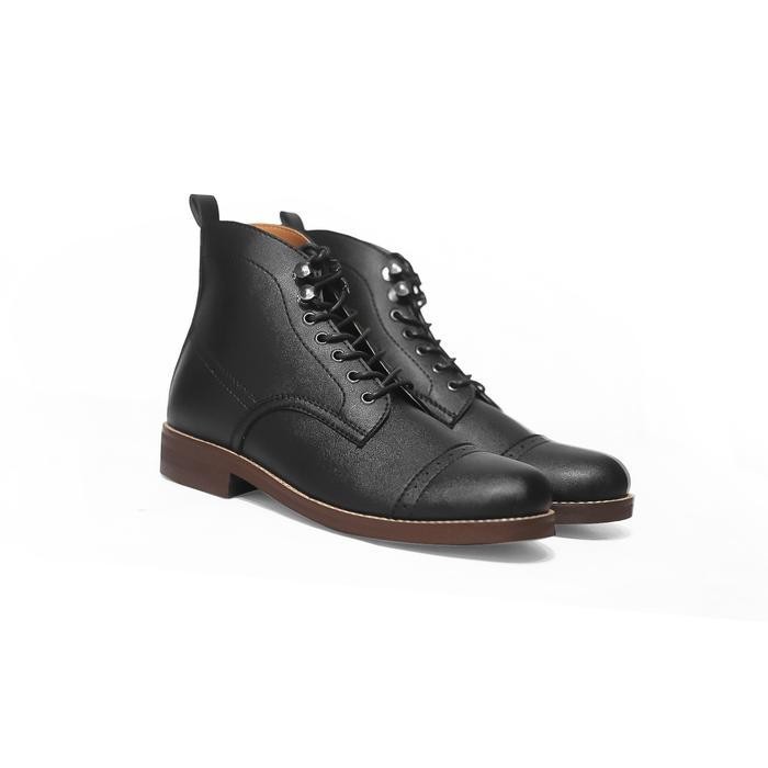 Rs Sepatu Boots Hight Kerja Lapangan Kantor Pria S Hades Shoes Hitam Black - Brygancraftmanship